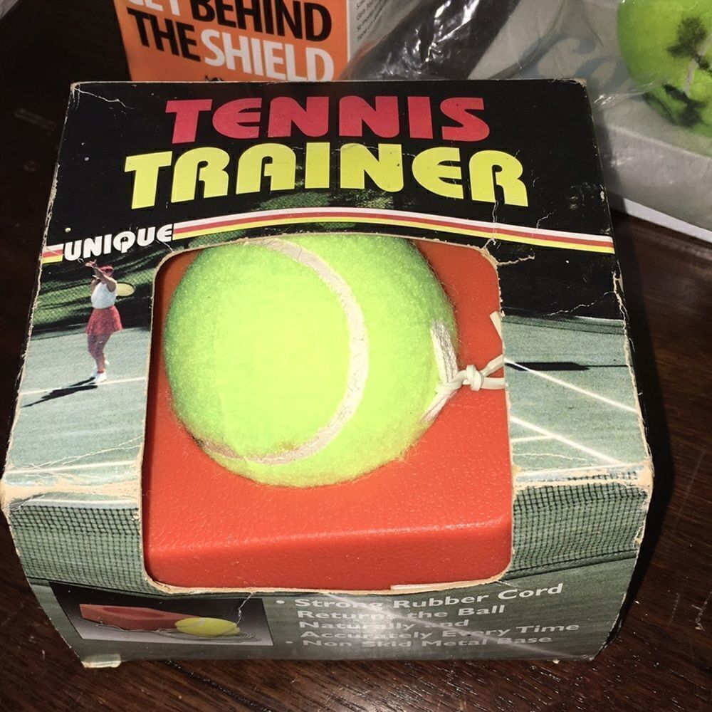 Unique Sports Vintage Tennis Ball Hitting Trainer for 1 person alone - very old